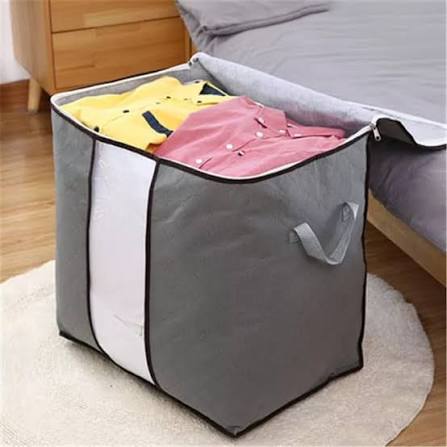 Pack of 2 Large Foldable Storage Bags for Clothes, Blankets & Bedding