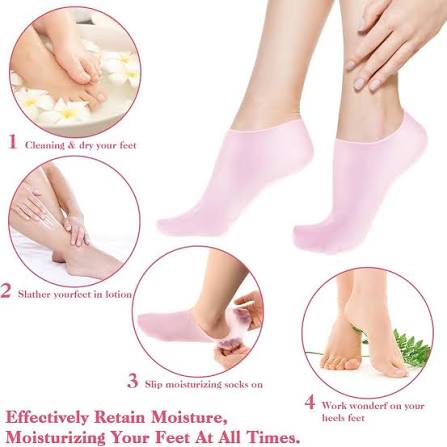 Silicone Gel Heel Pad Socks For Pain Relief And Anti Crack Heel 1 Pair Heel Cups Heel Guards Heel Protectors Heel Sleeves For Relieve Heel Pads Cushion Heel Pain, Heal Dry Cracked Heels, Achilles Tendinitis, For Men & Women