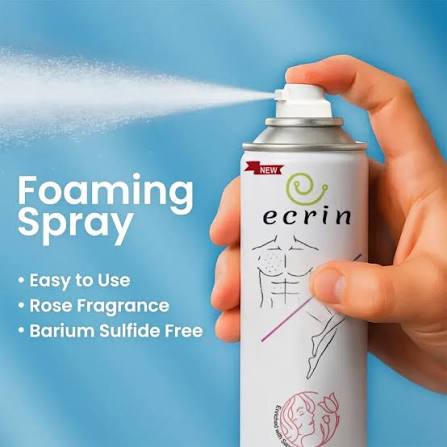 NEW Ecrin Hair Removal Foaming Spray - Advance Formula with Refreshing Fragrance (200ml) - Hair Removal Spray - Beauty